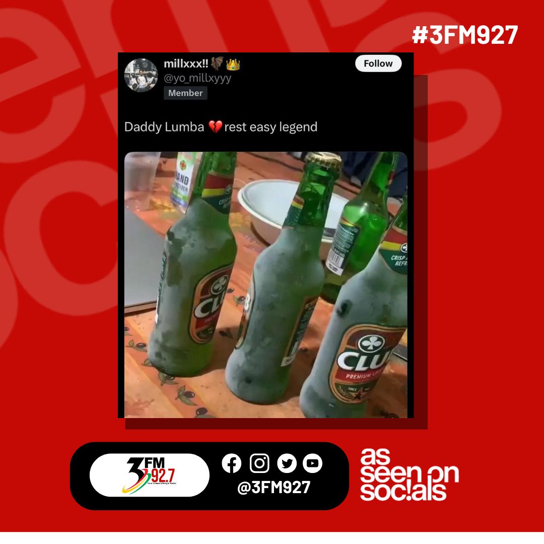 3fm927's tweet image. Ghana music mourns! 😭
Fans react to the loss of Highlife legend Daddy Lumba on social media 💔
RIP DL 🕊
Follow the 3FM 92.7 channel on WhatsApp:whatsapp.com/channel/0029Vb… for more updates
#3FM927 #asseenonsocialmedia
