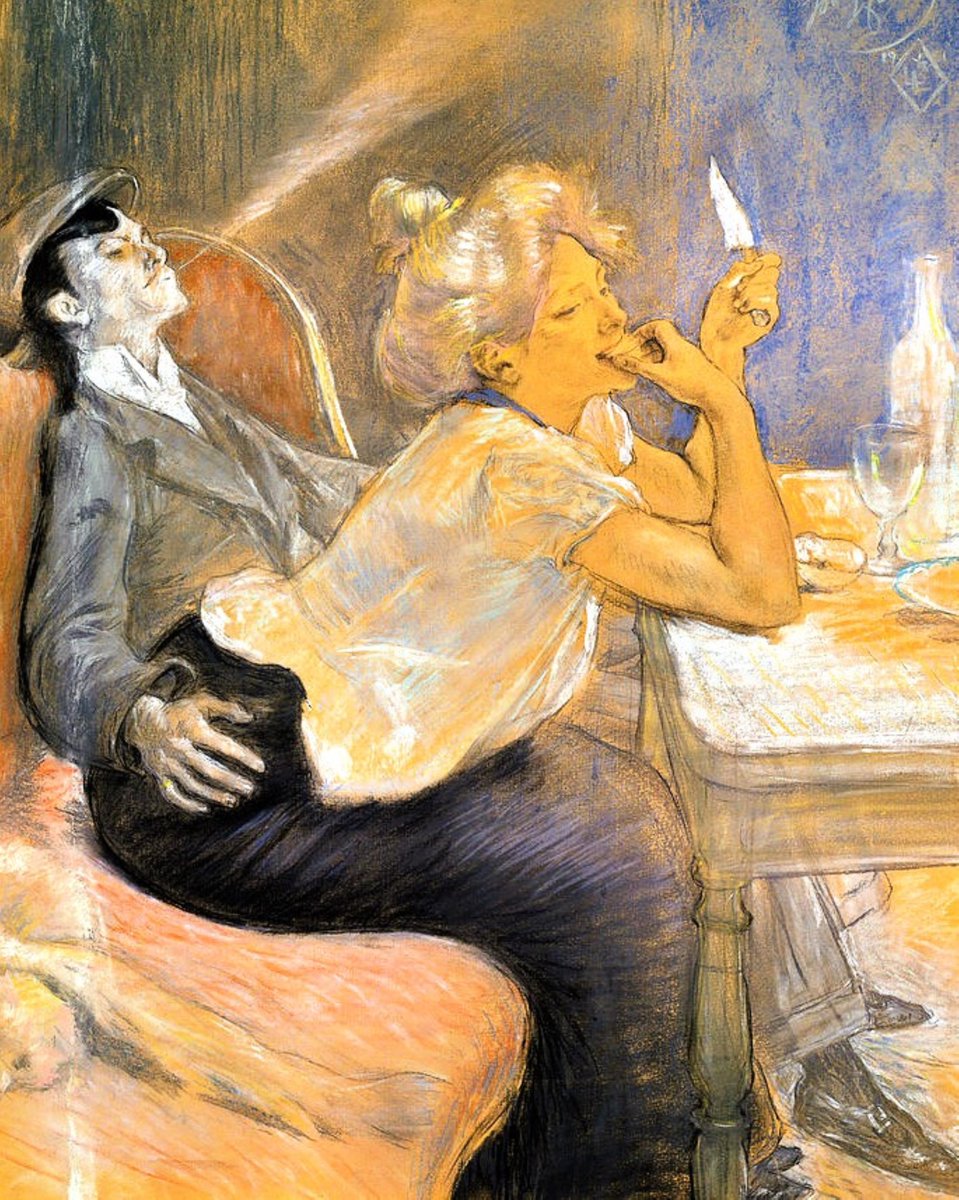 AlexandraSoro's tweet image. &quot;The Apache&apos;s Supper&quot; 
By Louis Legrand.🖌️🌹