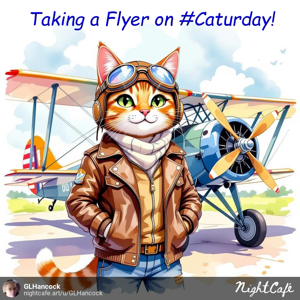 GLHancock's tweet image. Today's little #AIart - mostly suggested by a prompt @NightcafeStudio for this fab #Caturday (title added with a digital art program). #AIArtistCommunity #XCats or just #cats