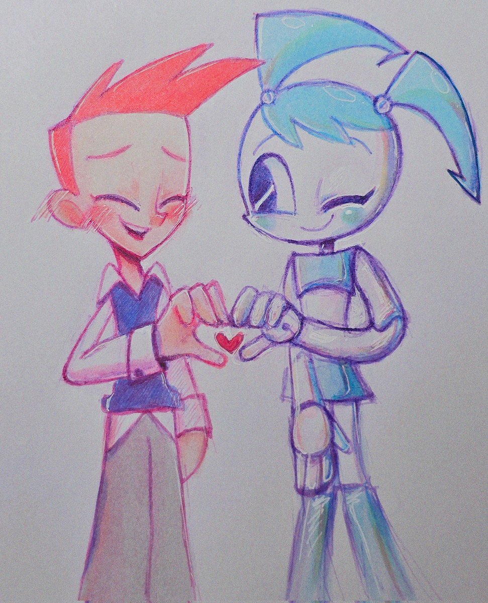 ❤️💙
#mylifeasateenagerobot #mlaatr 
#brad #jenny #XJ9