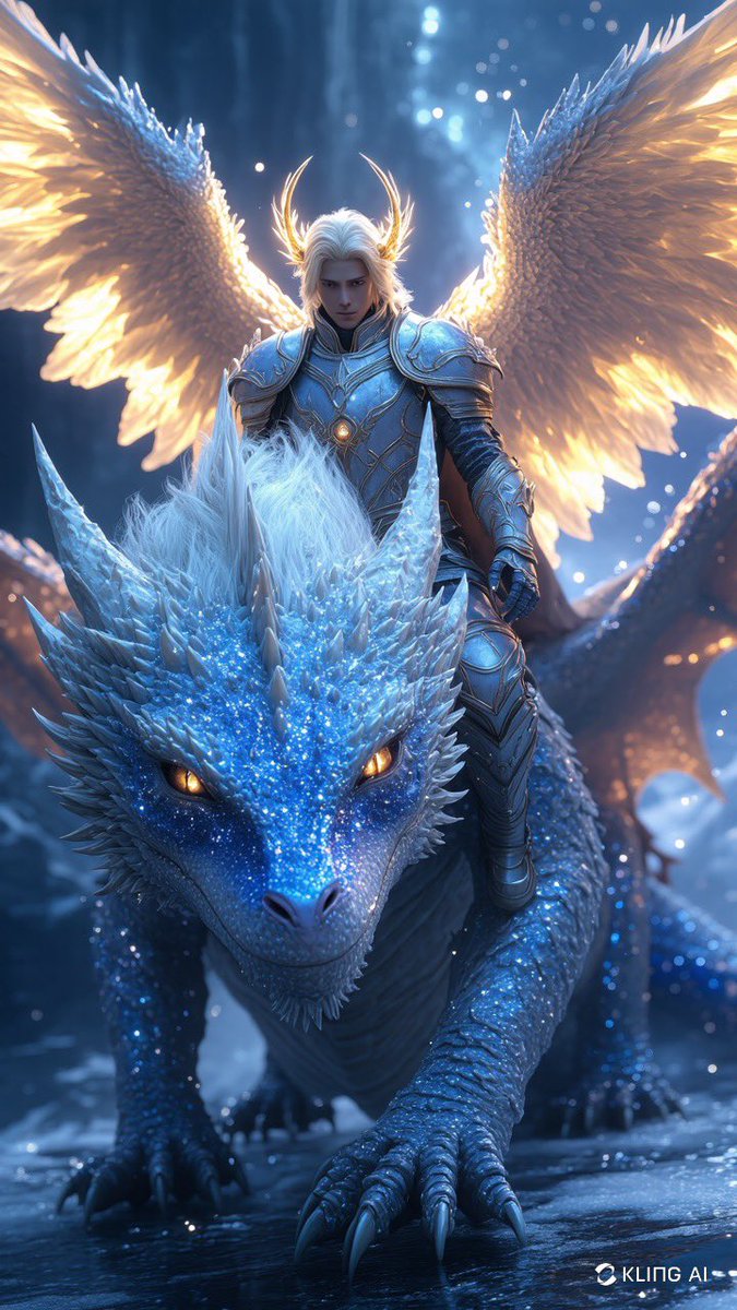PixMotionAI's tweet image. Behold the celestial clash! 🐉✨ A majestic dragon soars through the heavens, bearing a radiant archangel on its back. Is this a divine alliance or a cosmic battle? Dive into the epic tale behind this artwork! #digitalart #AIart #kling_ai #dragon #ai