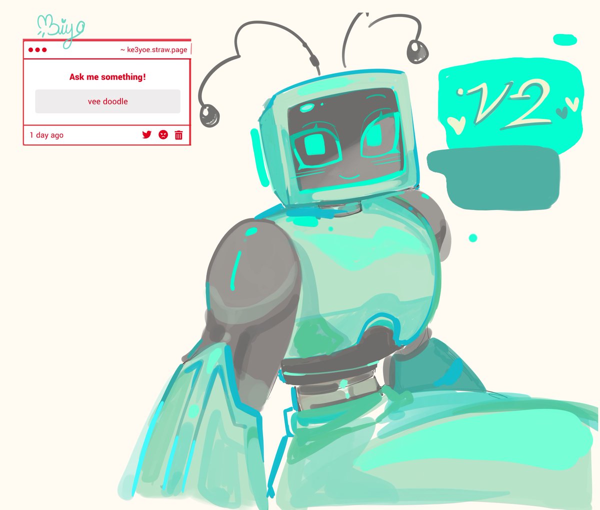 aoikiyo_'s tweet image. vee doodle? #vee #dandysworld