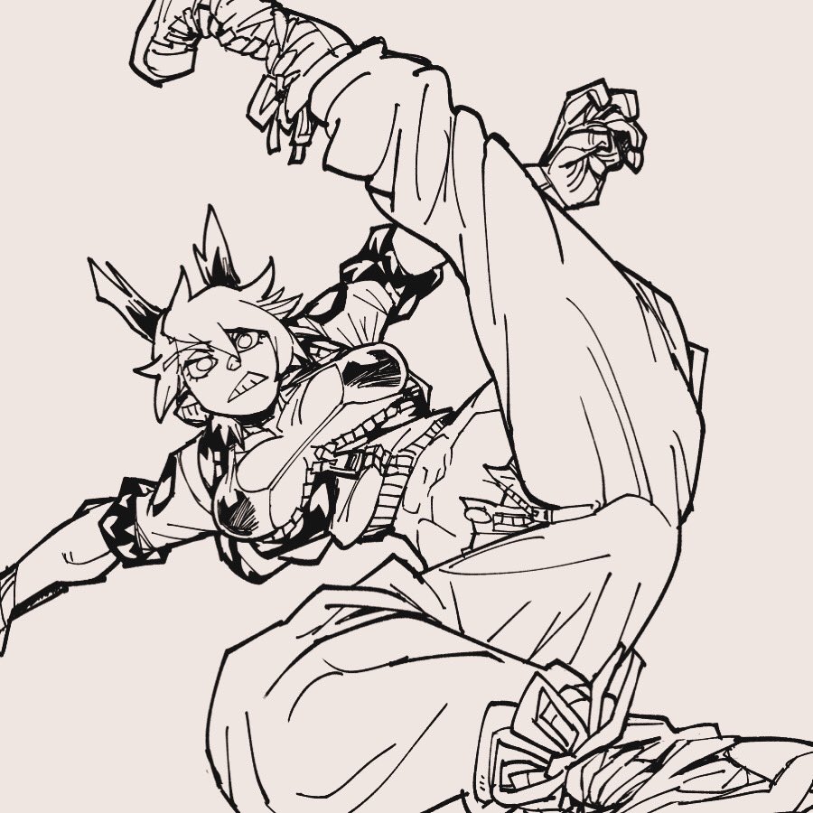 heidon's tweet image. Bonyeer in line work 現在色塗り中。