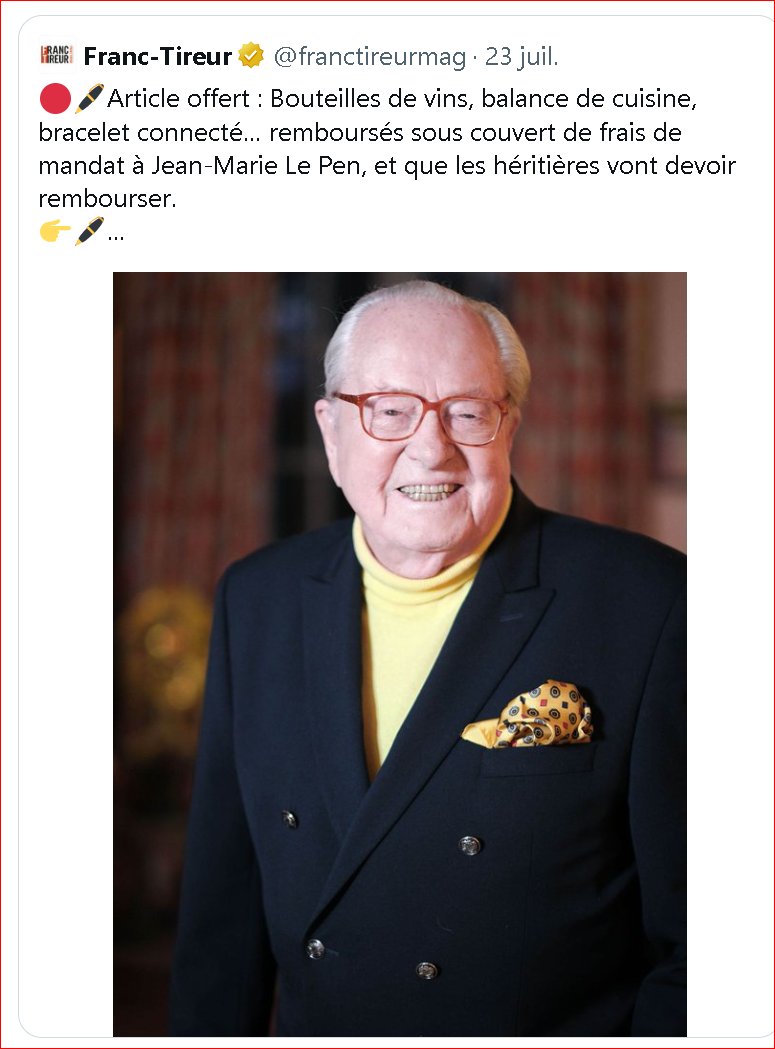 leo1665921's tweet image. à rt en masse
encore l'ADN du @RNational_off qui parle, les corrompus jusqu'au trou du Q des escrocs @MLP_officiel @J_Bardella