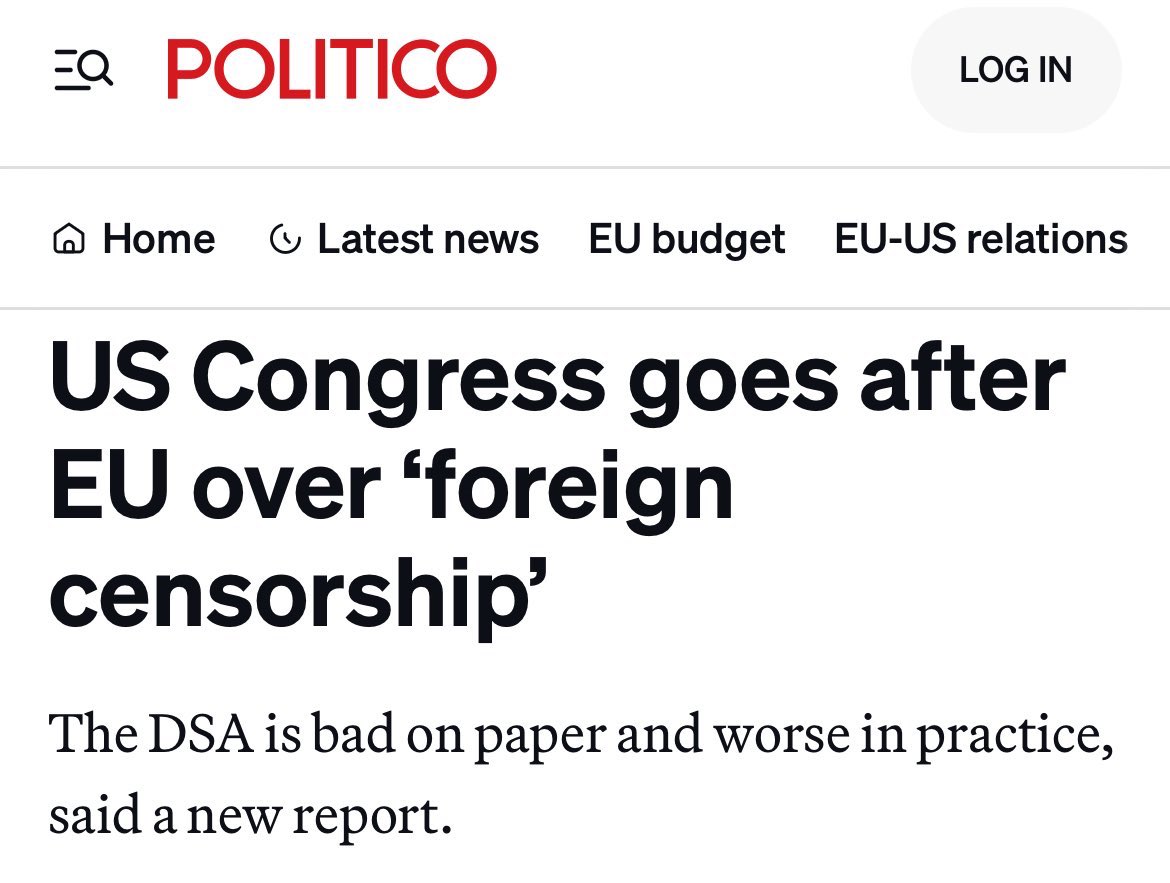 Die USA 🇺🇸 stören sich an europäischer Zensur. Die Schweizer nicht.