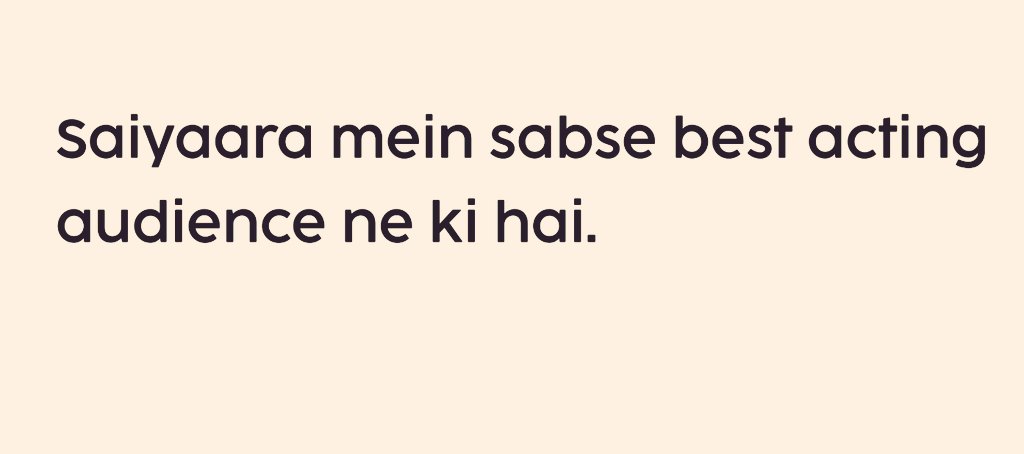 Sahi bat hai na 😅? 
#Saiyaraa