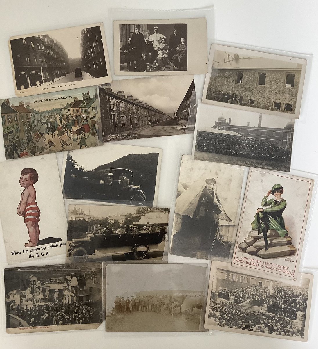 PaulSuttonKing's tweet image. Part of my haul from the Exeter #postcard fair this morning. Plenty of interesting cards and some bargains to be had.