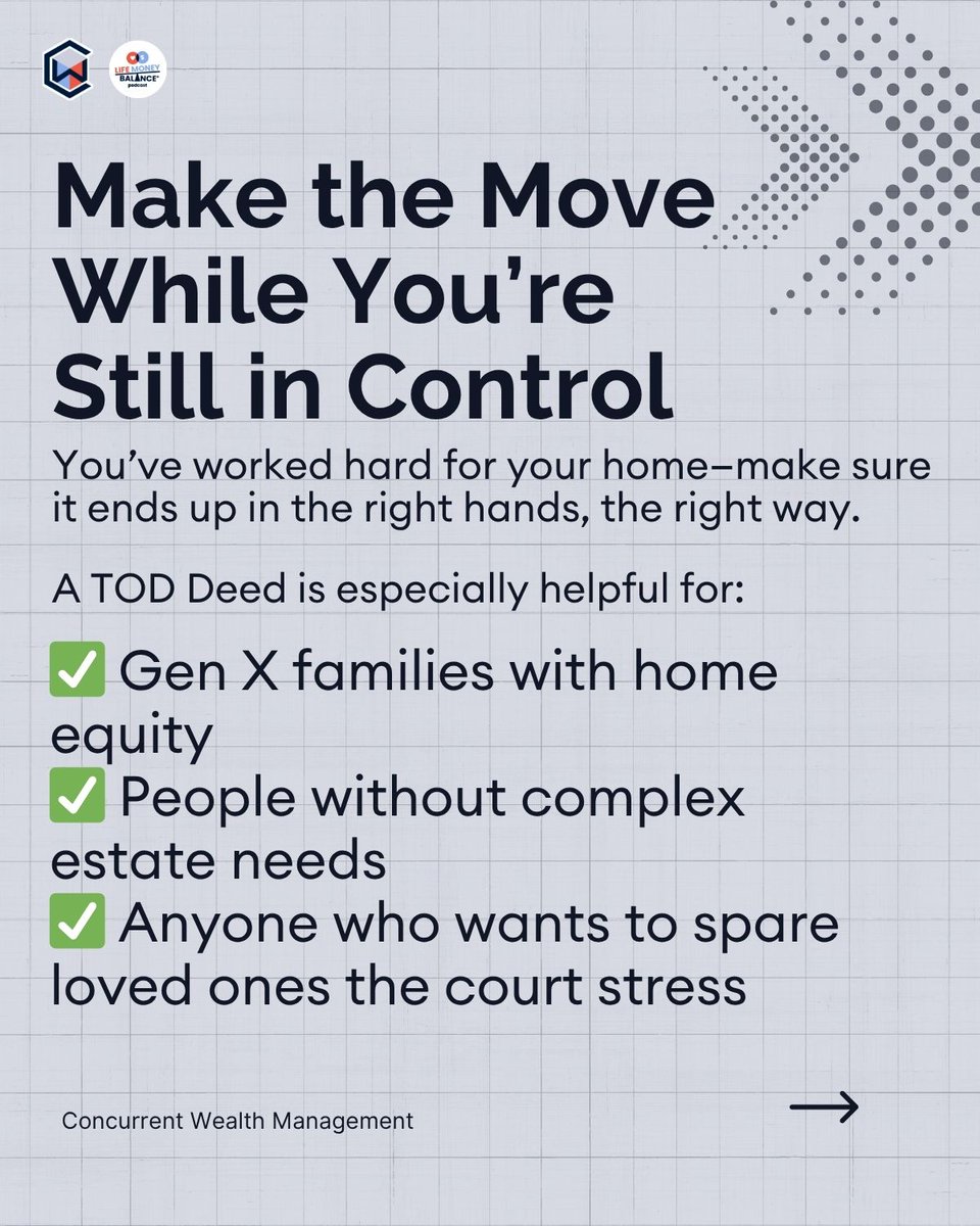 A Transfer-on-Death Deed (TOD) lets you name who gets your house—without court, lawyers, or probate delays.

You keep full control while you're alive. But when the time comes, your loved ones avoid months of legal hassle.

Check out the link below to learn how a TOD deed can help
