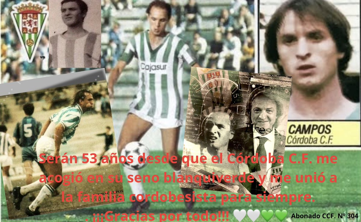 Pedro Campos (@pedrocampos___) on Twitter photo Gracias a <a href="/CromosCordobaCF/">Cromos Córdoba CF</a> por tenerme presente en su NUEVA WEB cromoscordobacf.es . Son 249 cromos de compañeros en diferentes etapas. Para mí es un honor formar parte de este legado.
¡INFINITA PASIÓN POR MIS COLORES! ⚪💚
¡Seguimos caminando y creciendo juntos!. Gracias a <a href="/CromosCordobaCF/">Cromos Córdoba CF</a> por tenerme presente en su NUEVA WEB cromoscordobacf.es . Son 249 cromos de compañeros en diferentes etapas. Para mí es un honor formar parte de este legado.
¡INFINITA PASIÓN POR MIS COLORES! ⚪💚
¡Seguimos caminando y creciendo juntos!.