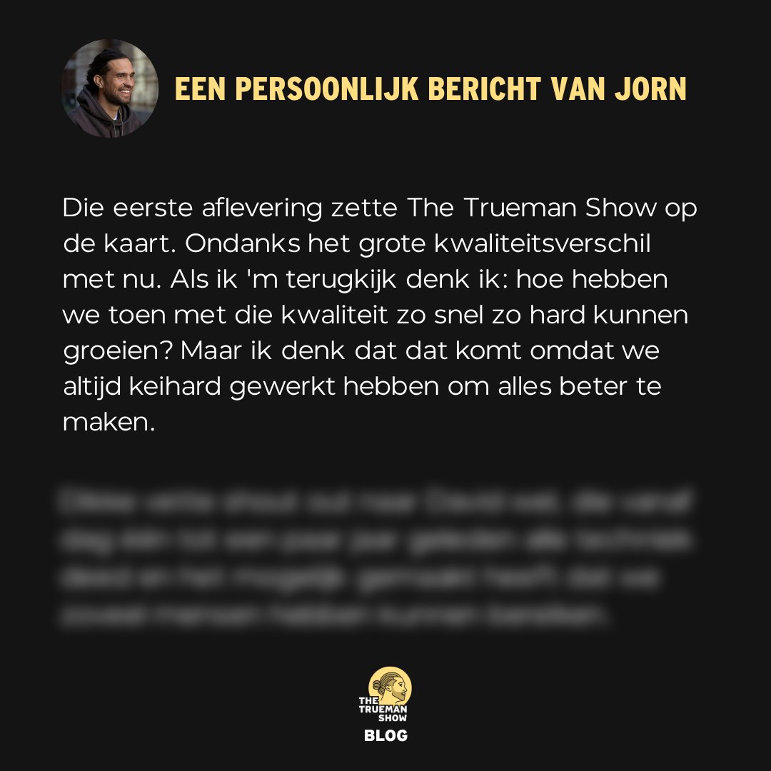 TruemanshowNL's tweet image. 🧠 Vanaf deze week start een nieuwe rubriek in The Trueman Show nieuwsbrief: wekelijkse blogs van onze gasten, én de eerste van Jorn.
Ben je nog geen lid van de nieuwsbrief? Schrijf je dan in via:
thetruemanshow.com/nieuwsbrief/