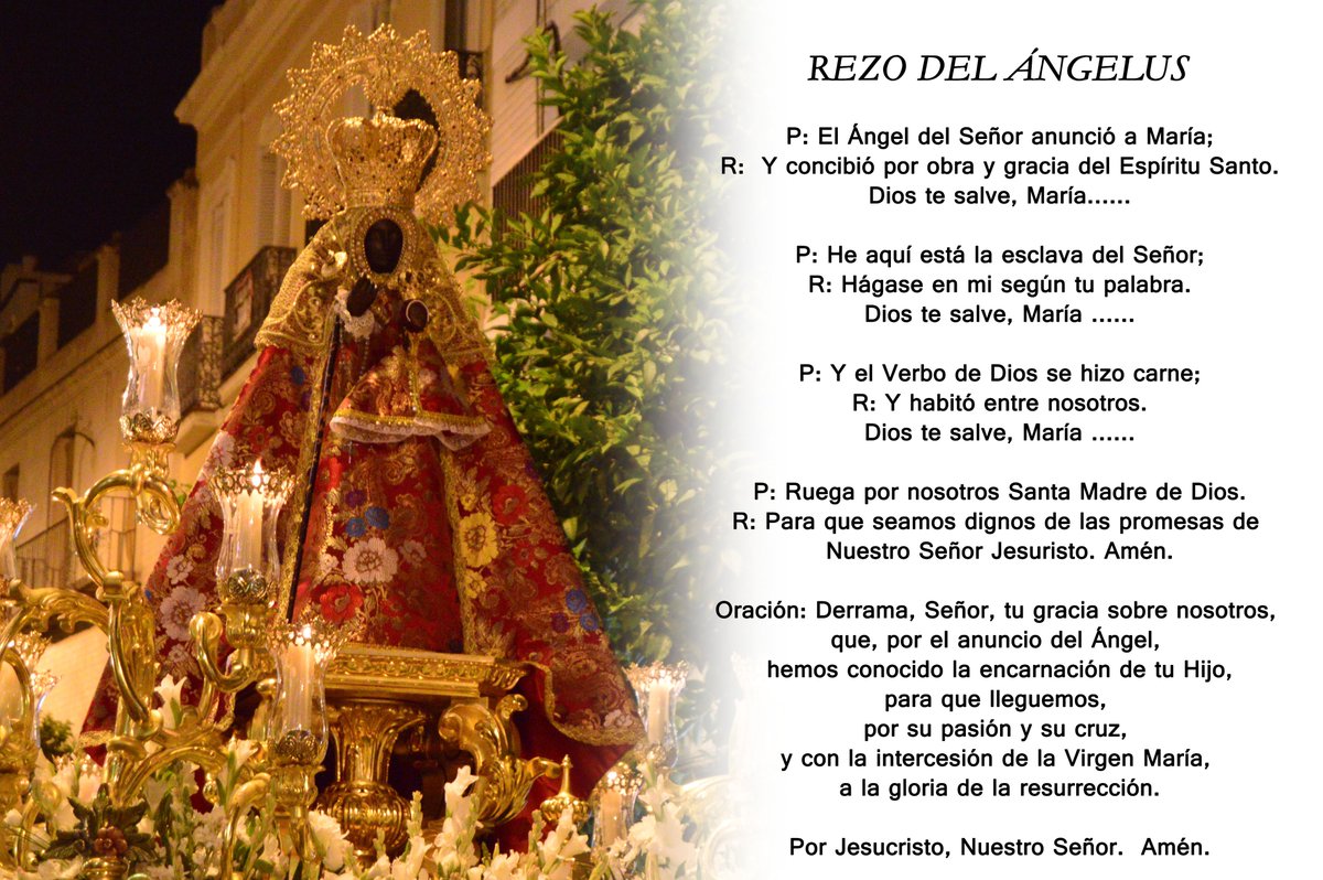 HdadGuadalupe's tweet image. 🕛 A las 12h. te animamos a participar en el rezo del #Ángelus.
#LaHoradeMaría #GuadalupeSevilla