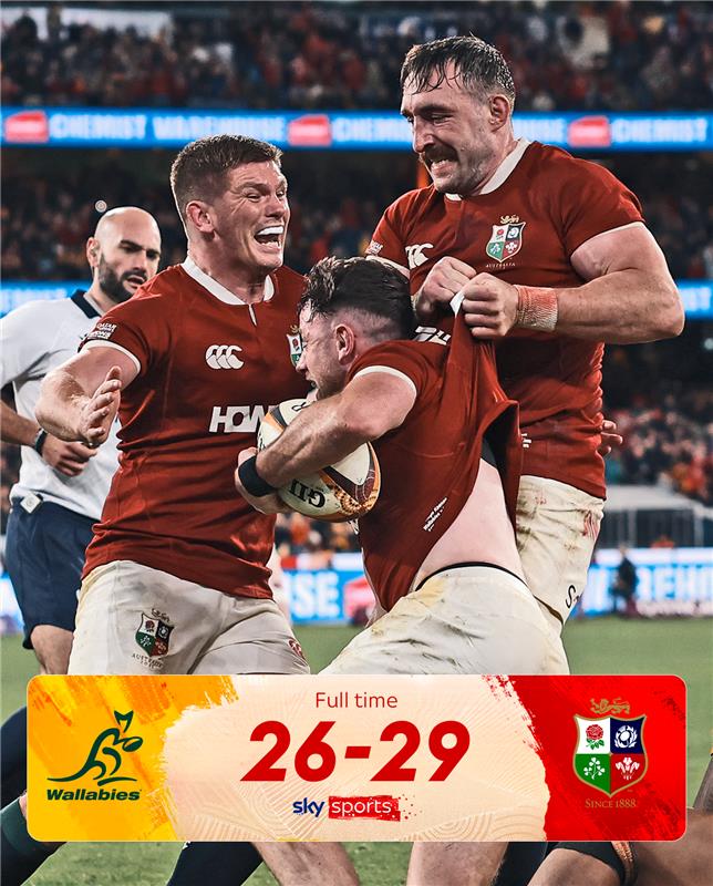 The British &amp; Irish Lions win the series with a last-gasp try in a CLASSIC fightback at the MCG! 😍🦁
