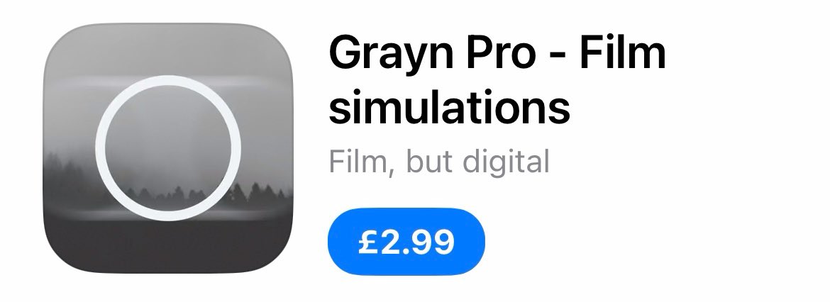 JohnDuncanS30's tweet image. Grayn Pro - Film simulations app which is 拢9.99 has now been reduced to only 拢2.99, It should be the same in all countries around the world plus on the attached image on the right you can see the film simulations you get plus you can dial in your own custom film simulation.
