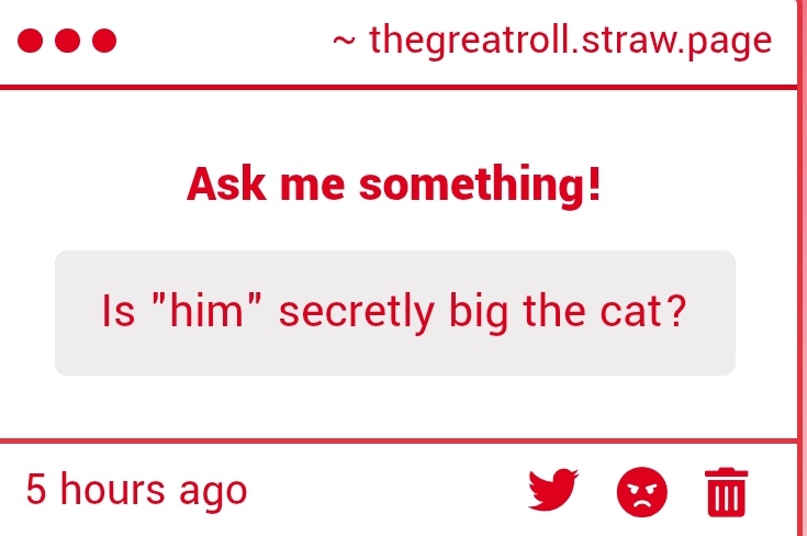 The_Great_Roll's tweet image. Im gonna say it now: "Him" is a real person ok, thats all you're getting
thegreatroll.straw.page