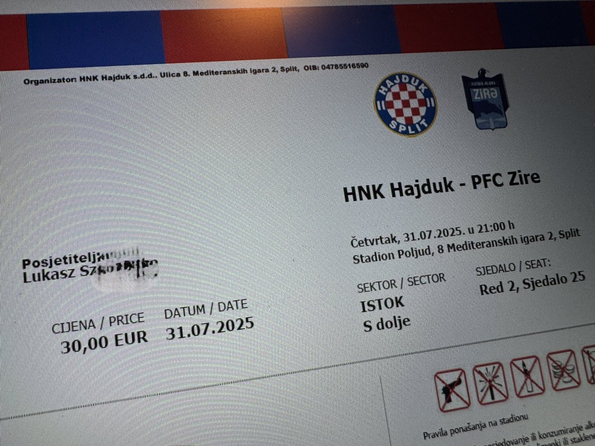 FutbolnietyPL's tweet image. It&apos;s official - mój powrót na @hajduk na Poljud po równo 10 latach. 😍 

Mam nadzieję, że zdążą podpisać i zgłosić Rebicia. 🤪

@gikiewiczlukasz będziesz? 😊

Oby był awans to se wydłużę dalmatyńskie uciechy i zostanę na kolejny domowy mecz pucharowy.
