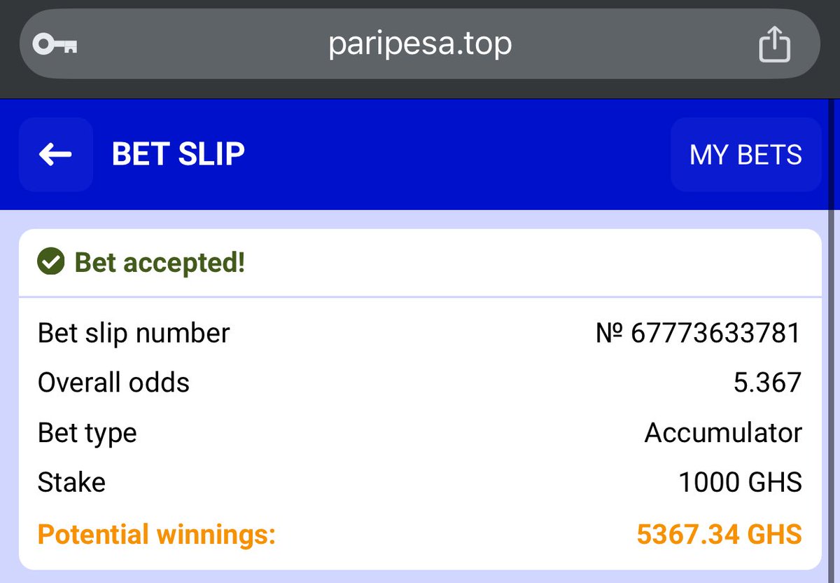 OddsVillage's tweet image. Paripesa
Kickoff: 2pm
.
Code 👉🏽 5XXXF (Double Up)
.
Code 👉🏽 XH18F (5 Odds)
.
Register Paripesa Here: paripesa.bet/oddshouse
PromoCode: ODDSHOUSE