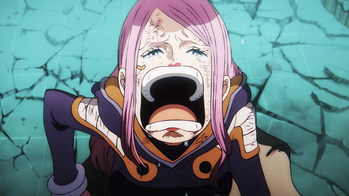 OPcom_info's tweet image. 【TVアニメ #ONEPIECE 放送情報】
7/27(日)よる11:15放送
1137話「ごめんね、お父さん ボニーの涙とくまの拳」の先行カットを公開✨
サターン聖への怒りに震えるボニー!
しかし、圧倒的な力を前に心が折れてしまい…!?
明日の放送をぜひお見逃しなく!
▼予告はこちら
youtu.be/WBHXhu67pnE…