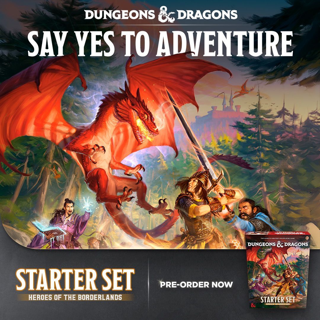 magicmadhouse's tweet image. 🐉⚔️ Ready your dice! D&D Starter Set: Heroes of the Borderlands is up for PRE-ORDER NOW! Adventure begins at the edge—don’t miss your quest! 🎲📖
- magicmadhouse.co.uk/wizards-of-the…