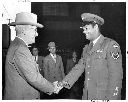 OTD in 1948, Executive Order 9981, signed by President Harry Truman, mandated the desegregation of the U.S. Armed Forces. This order declared "equality of treatment and opportunity for all persons in the armed services without regard to race, color, religion or national origin".