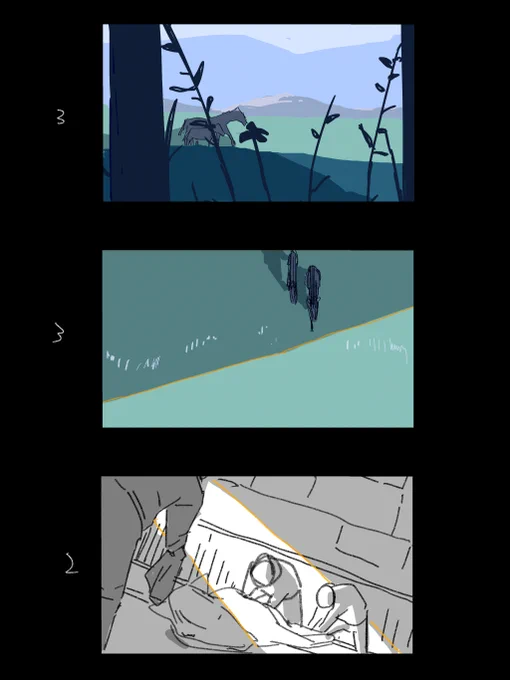 CMのイメージボード勝手に描いて提出したら、コンテ演出やれるようになった絵① 