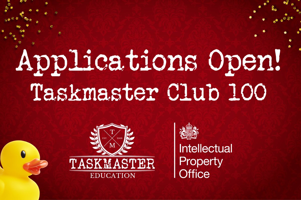 Has your school applied to join #TaskmasterClub100?

Schools can still apply until the 15th August!

forms.office.com/e/0ceT84ZPLF

Click the link and fill in a thing (as Alex Horne would say) 👆