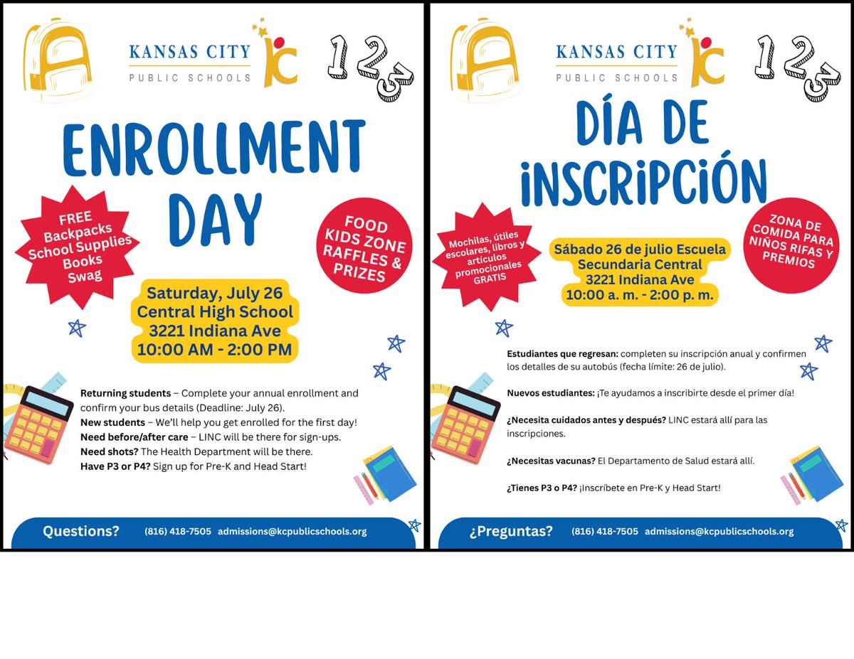 IMPORTANT! You MUST complete Annual Enrollment TODAY in order to have bus transportation &amp; other resources to start the school year!

We'll be out at Central High School 10 a.m. to 2 p.m. today to help you with all of your enrollment and transportation needs.

3221 Indiana Ave.