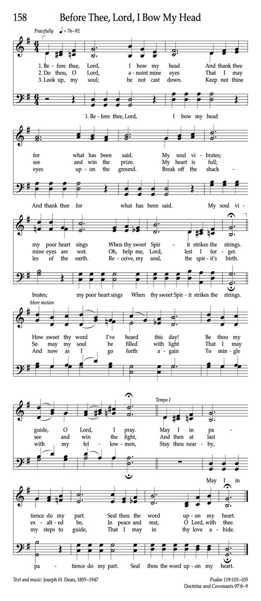 iamian's tweet image. #Hymn158 𝗕𝗲𝗳𝗼𝗿𝗲 𝗧𝗵𝗲𝗲, 𝗟𝗼𝗿𝗱, 𝗜 𝗕𝗼𝘄 𝗠𝘆 𝗛𝗲𝗮𝗱
Before thee, Lord, I bow my head
And thank thee for what has been said.
My soul vibrates; my poor heart sings
When thy sweet Spirit strikes the strings.
How sweet thy word I’ve heard this day!
Be thou my guide, O…