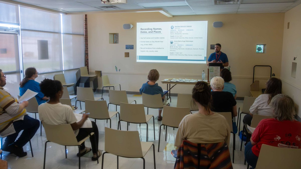 tulsalibrary's tweet image. This morning, Aaron Pope, Genealogy Center coordinator, will lead an exploration into the Oklahoma Historical Society’s database of Oklahoma Penitentiary Photograph and Fingerprint Card records at Hardesty Regional Library.
Register here: ow.ly/cHRS50Wvmrg