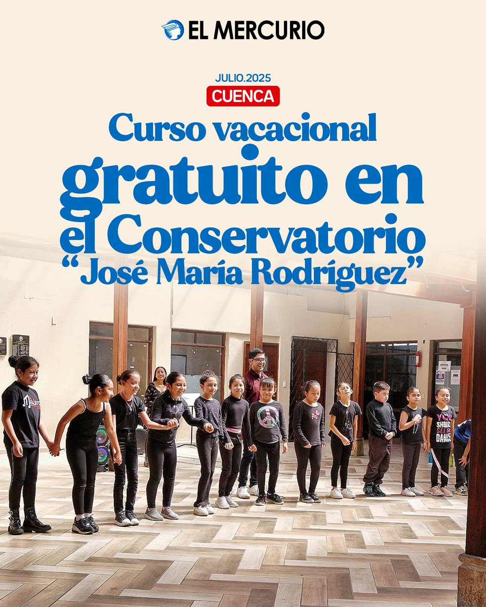 elmercurioec's tweet image. 🎶 ¡Arte en vacaciones! El Conservatorio “José María Rodríguez” lanza su vacacional gratuito de música y danza. Cómo inscribirse: elmercurio.com.ec/actualidad/202…
