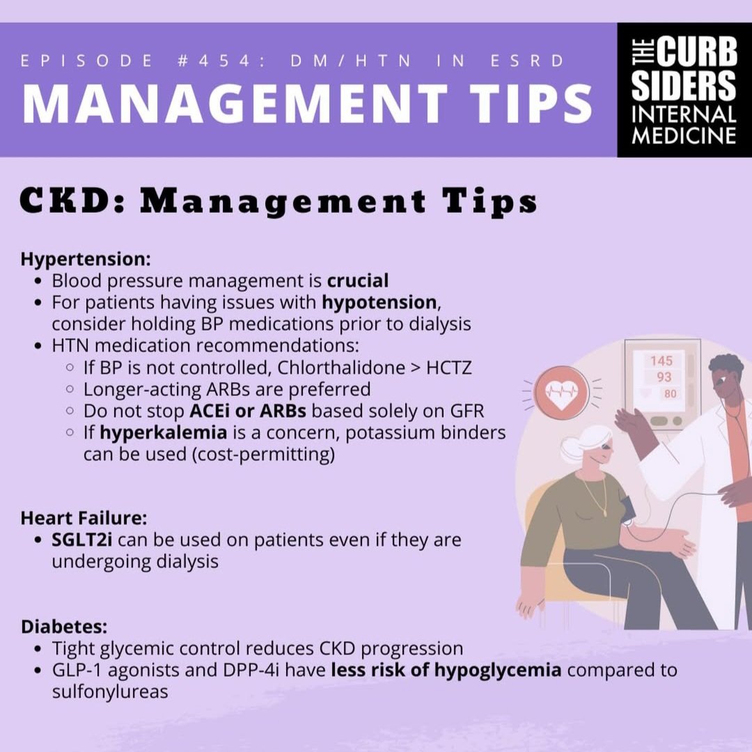 drsthanus's tweet image. Management tips for Chronic Kidney Disease (CKD) focusing on hypertension, heart failure, and diabetes:
instagram.com/p/DMfSWuauuOP/
