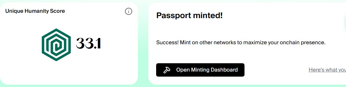 📢OGロールアナウンス
GitcoinPassportがHumanPassportにリブランディング

✅7/13時点で20ポイントを持っていたら、新ポイントが2倍
✅25ポイントでOGロールを獲得（現在47000人）
✅70ポイントでChosen Oneロールを獲得（現在500人）

👇HumanPassport（旧Gitcoin）
app.passport.xyz/#/dashboard