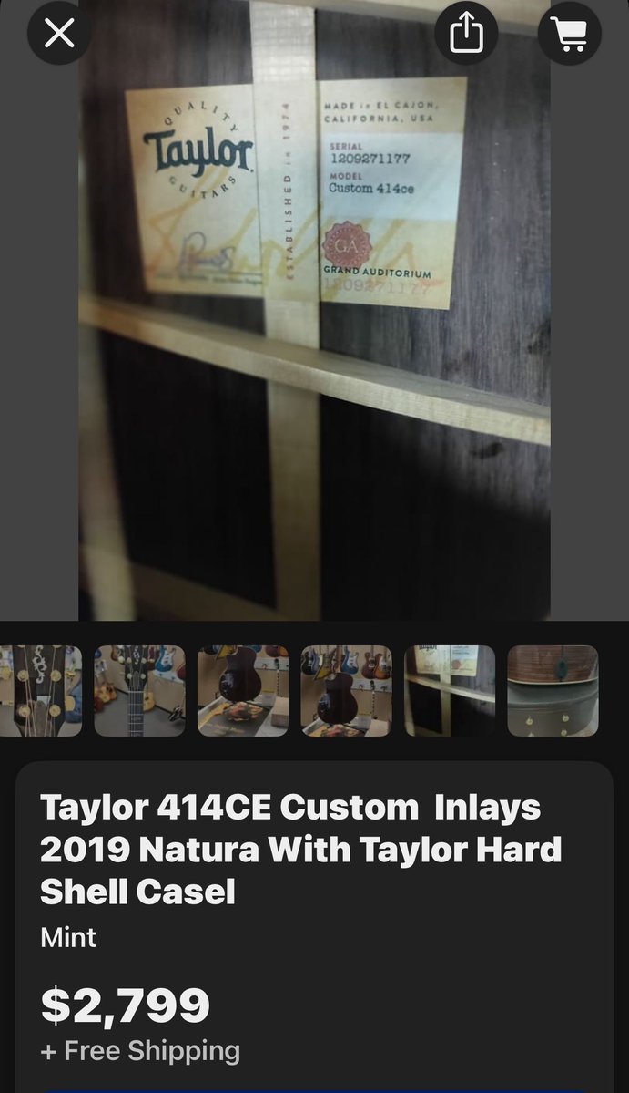 RoyRogers_HTMS's tweet image. Good morning 🌞☀️😃 ☕️ 🤠 
Who likes Taylor Guitars ?🎸 
Taylor 414CE Custom Inlays
2019 Natura With Taylor Hard Shell Casel
Mint
$2,799