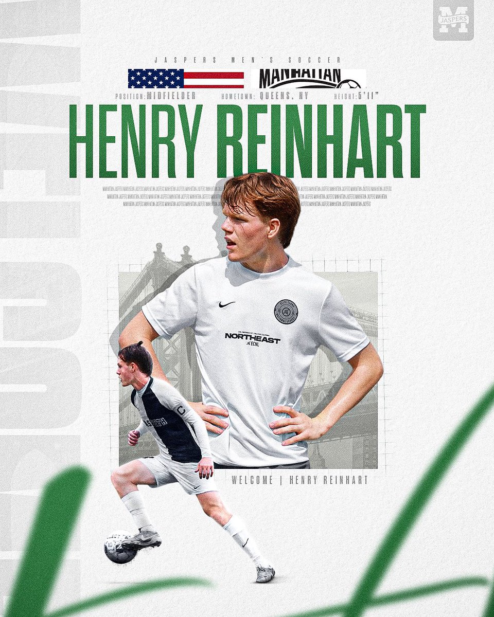 JaspersSoccer's tweet image. Making his way up from Queens to The Bronx!  🏙️🗽 

Welcome to Manhattan, Henry! 

#GoJaspers | #JasperSoccer 🟢⚪️