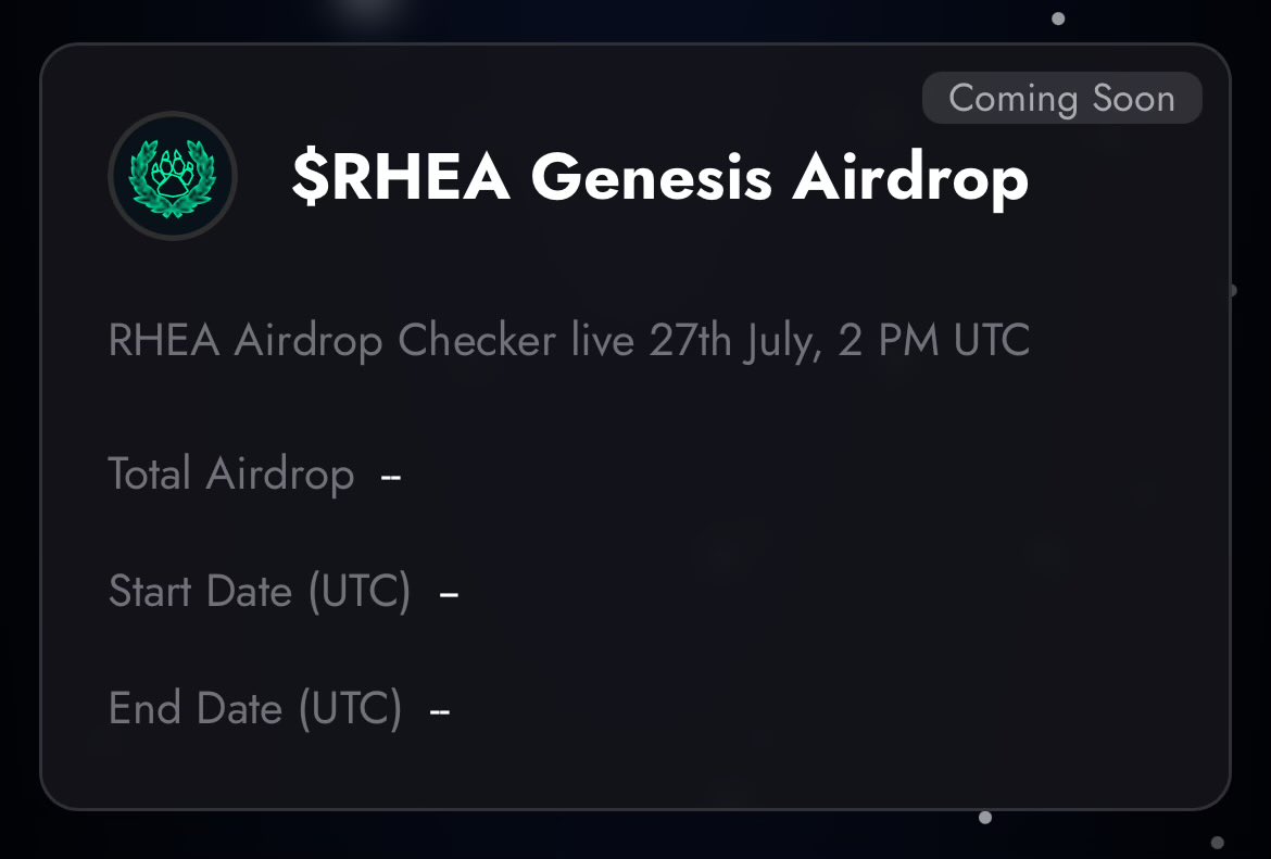 EtimEarnest's tweet image. $RHEA is $NEAR

If you’ll be eligible say gNEAR 😎