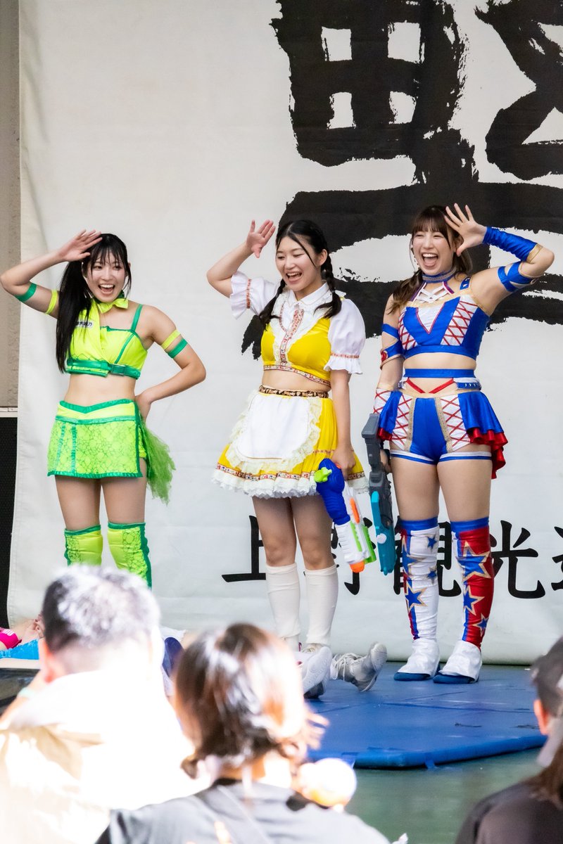 michuu0922's tweet image. 250726 上野恩賜公園野外ステージ
おやすみエクスプレス〜💤
#らく 選手
#荒井優希 選手
#鈴木志乃 選手
#tjpw
#ガラフェス