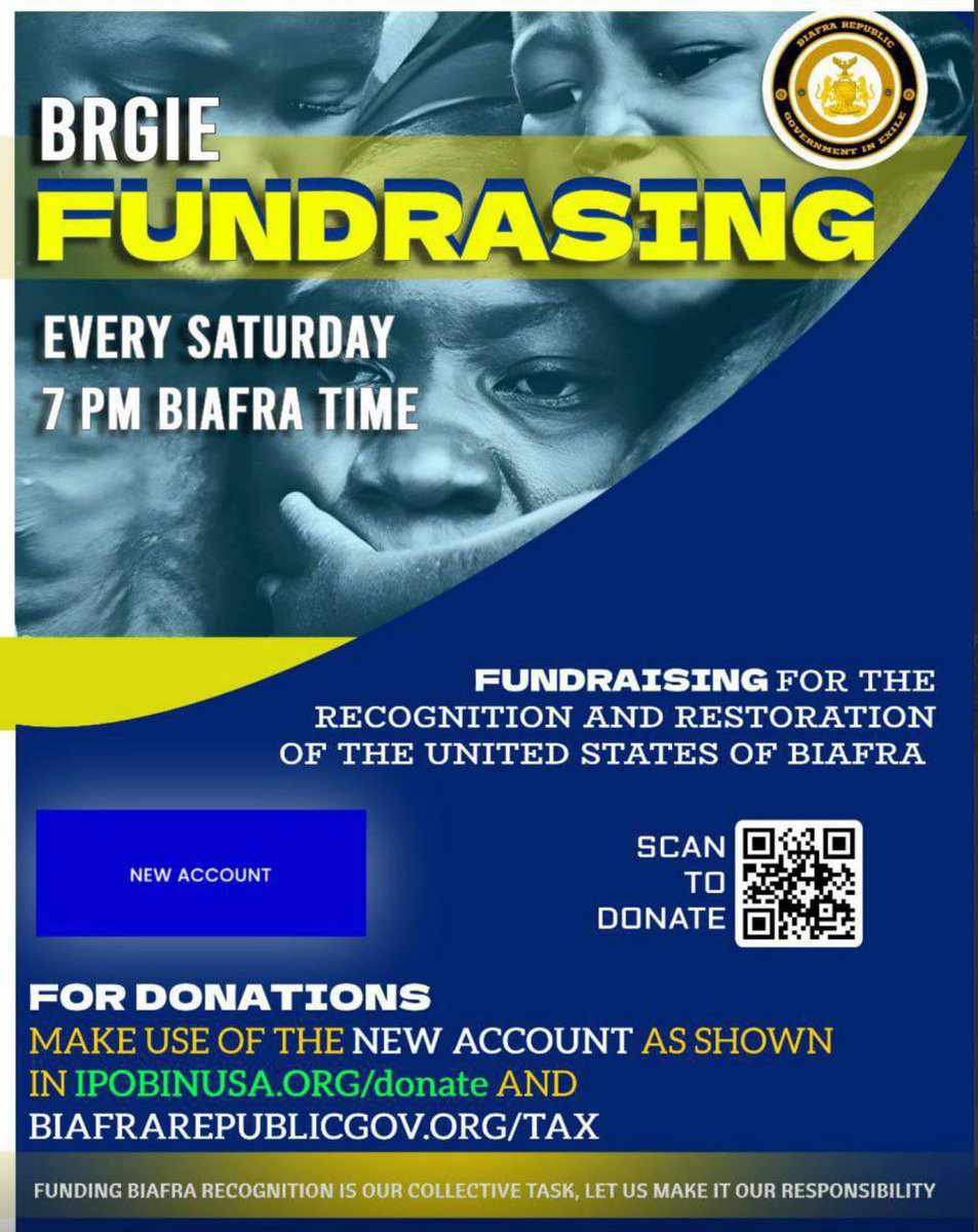 Topic: WELCOMING BIAFRANS &amp; FRIENDS TO OUR WEEKLY FUNDRAISING
Time: Jul 26, 2025 07:00 PM BIAFRA TIME

Join Zoom Meeting
us06web.zoom.us/j/86863757390?…

Meeting ID: 868 6375 7390
Passcode: 117847

---

One tap mobile
+13462487799,,86863757390#,,,,*117847# US (Houston)