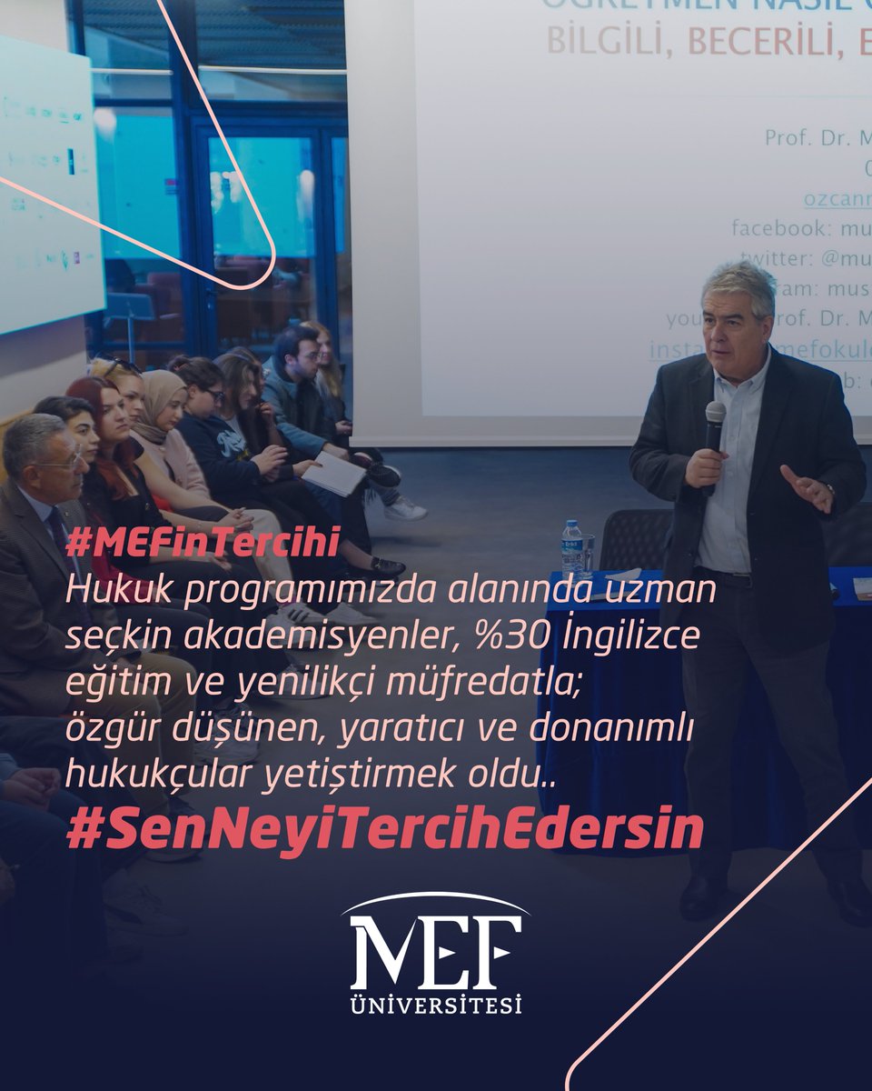 MEFuniversitesi's tweet image. #MEFinTercihi
Hukuk programımızda alanında uzman seçkin akademisyenler, %30 İngilizce eğitim ve yenilikçi müfredatla; özgür düşünen, yaratıcı ve donanımlı hukukçular yetiştirmek oldu. #SenNeyiTercihEdersin
#MEFinTercihi #MEFuniversitesi #Tercih2025 #MEFTercihGünleri…