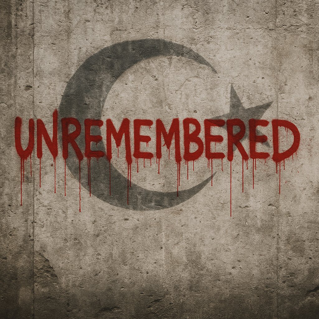 onurbarlik's tweet photo. > “UNREMEMBERED.”
Bazı acılar sadece unutulmadı, unutturuldu.
Türkler yüzyıllar boyunca etnik temizlikle yok edilmeye çalışıldı.

Adalet için sen de bir imza ver:
🔗 https://t.co/dWIF0UQMi5

#Unremembered #JusticeForTurks #SessizÇığlık #NeverAgain #Unutturulanlar #ForgottenGenocides