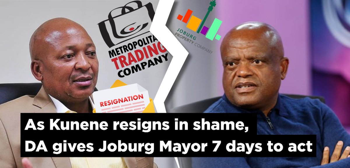 DA_JHB's tweet image. 🚨DA gives Joburg Mayor 7 days to act, as Kunene resigns.
🔗Link: dagauteng.org.za/2025/07/as-kun…
#RescueJoburg