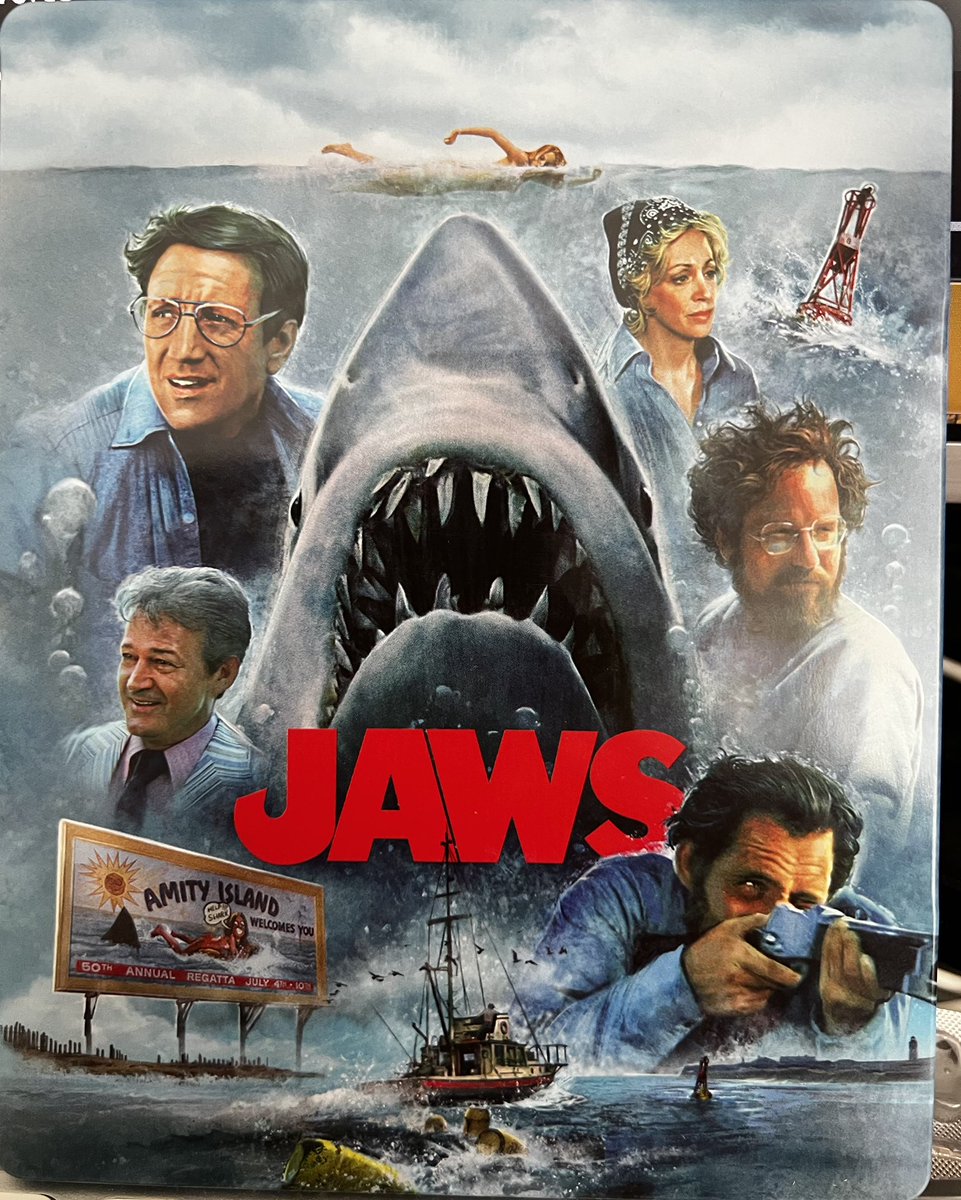 And it’s here!!! Tomorrow nights viewing sorted #4k #PhysicalMedia #jaws #jaws50