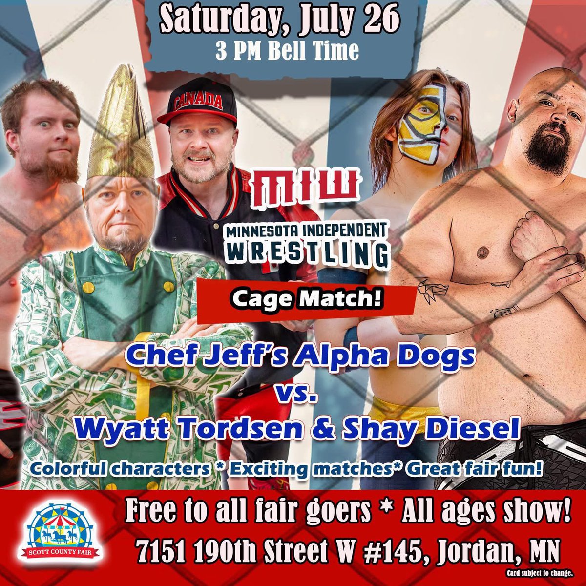 StardomRob's tweet image. Cage match in Minnesota today. Wooo
