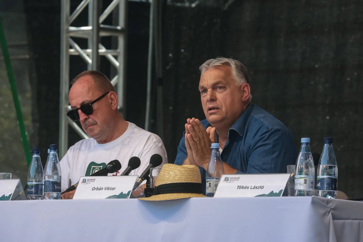 panyiszabolcs's tweet image. 🚫🇪🇺At his annual Tusnádfürdő speech, Viktor Orbán threatened to block the EU’s next budget unless Hungary receives frozen EU funds—suspended over government corruption and failure to meet the EU rule of law mechanism’s so-called milestones (judicial and anti-corruption reforms).