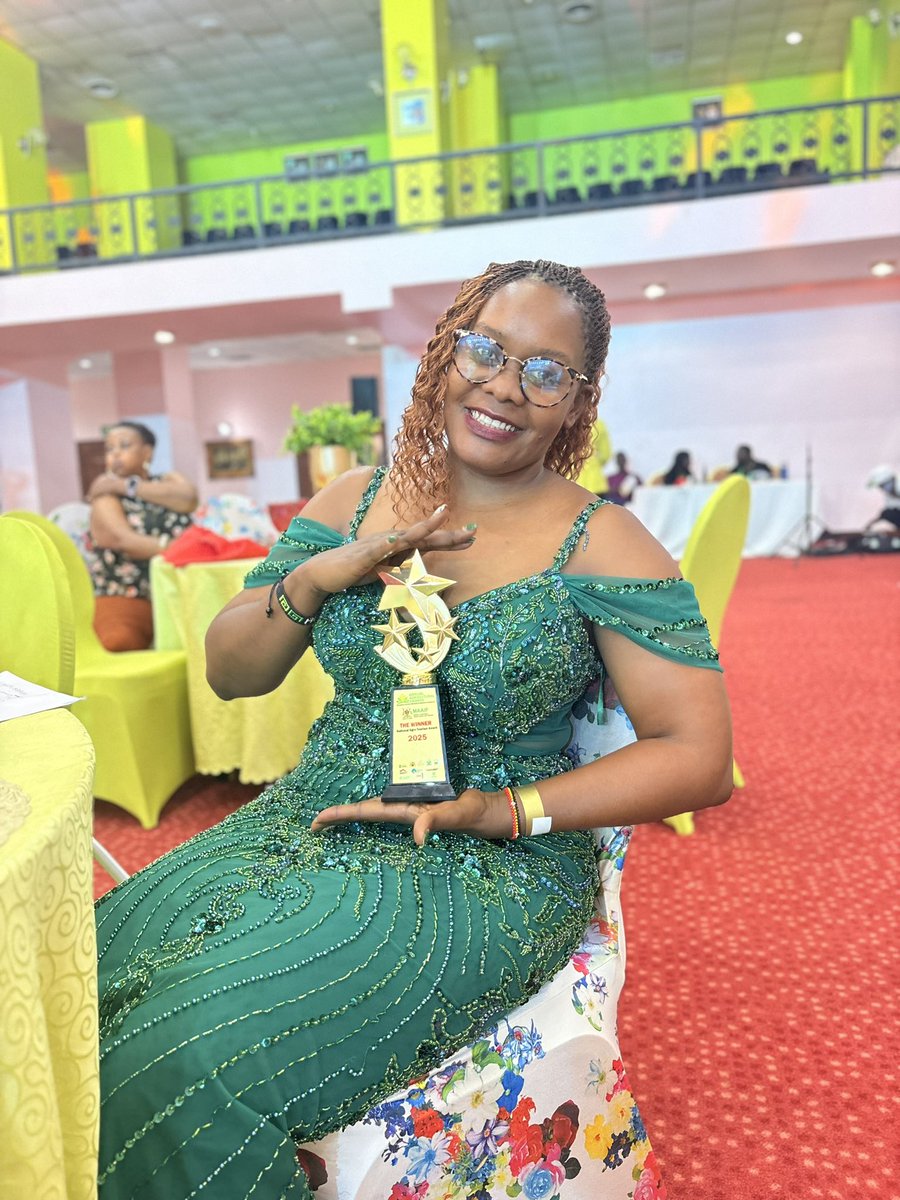 SandraNabasirye's tweet image. Last night was unforgettable! Honored to take home this award🥰proof that passion and consistency always win.
Thank you to everyone who believed in me. This is just the beginning❤️