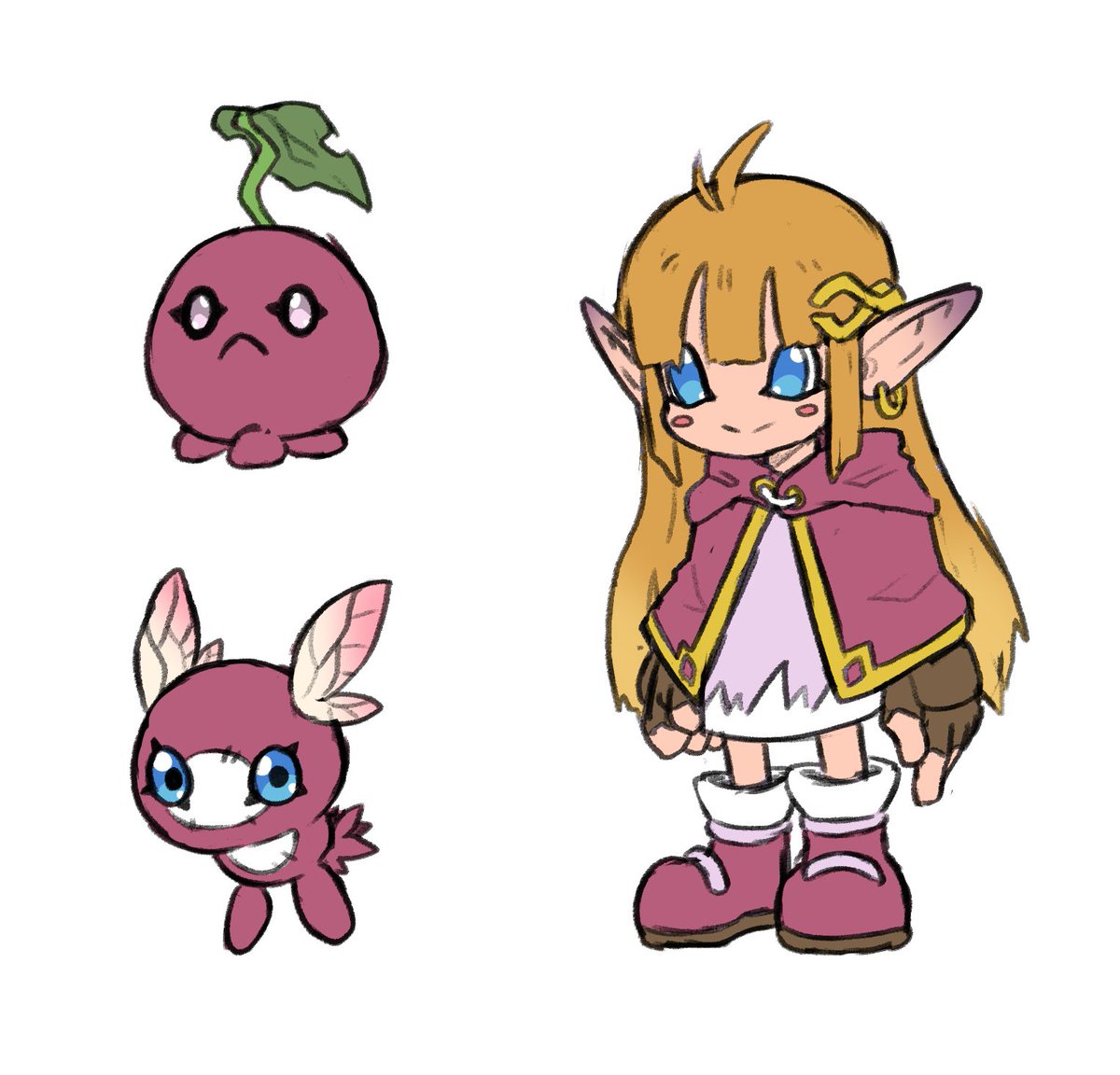 IdleCatGamer's tweet image. Plummon, Pixiplummon, and Elfynmon a cute trio of digital companions!
And yes this is the promised Zelda inspired line😎🫡
#digimon #digimonfanart