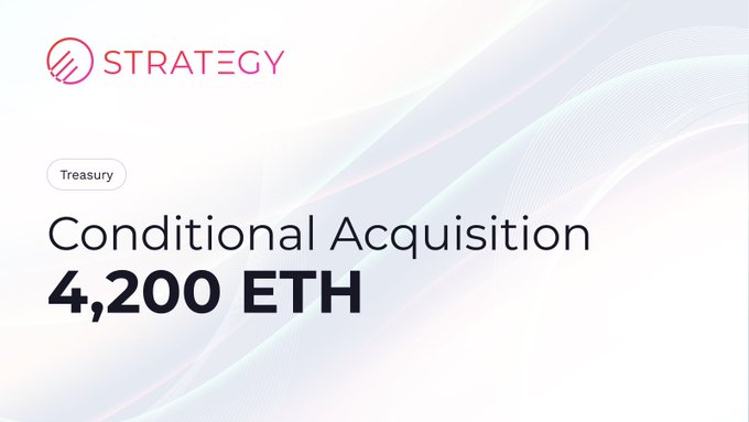 ETH Strategy Conditional Acquisition of 4,200 ETH