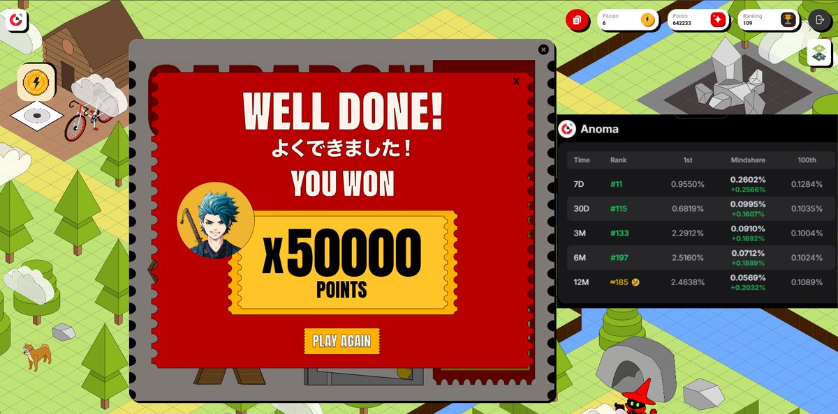 Call me the lucky guy on <a href="/anoma/">Anoma</a>!

Another 50k points from Garapon - rank 100!

Investing in crypto means investing in the future of blockchain and in projects that bring real innovation.

With every new cycle, we search for hidden gems, and one of the gems I’ve found this time is