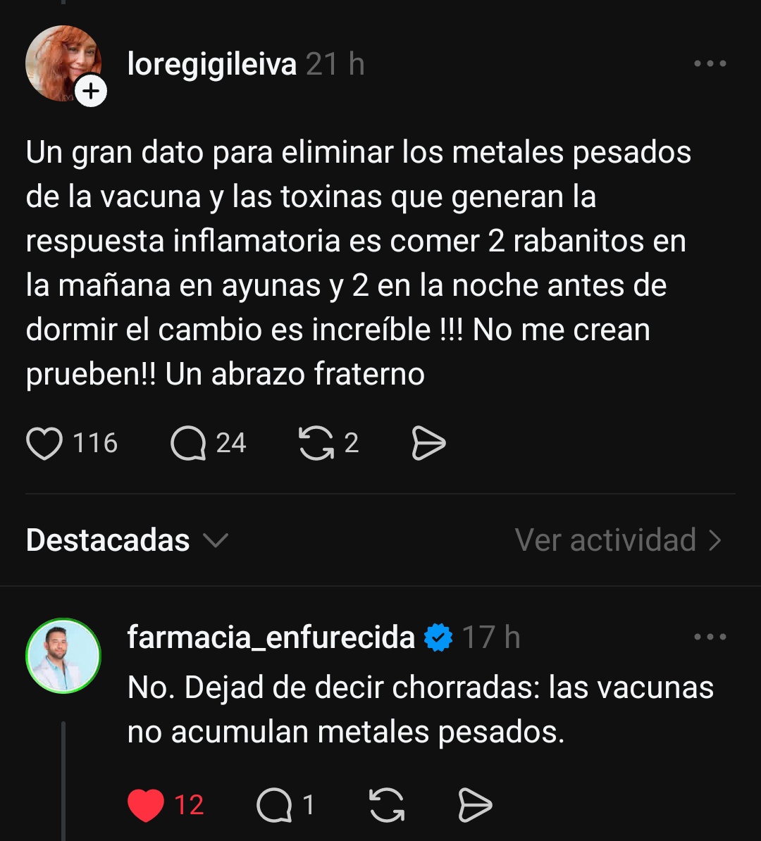 Inakrr's tweet image. Vemos a @Farmaenfurecida partirse la espalda contra la ignorancia y las estafas por aquí y ya es desesperanzador, pero en Threads yo diría que el panorama es hasta peor.