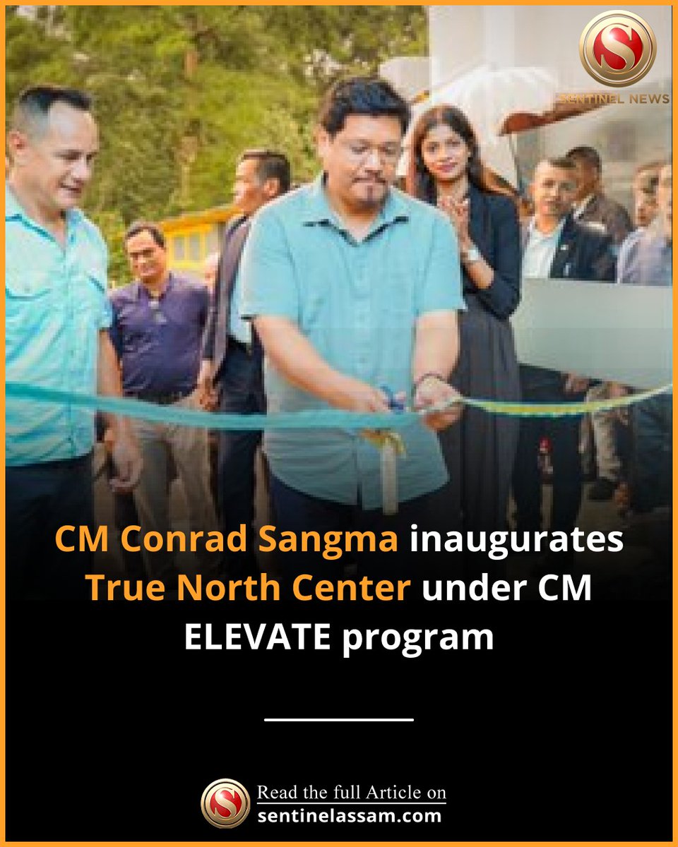 Sentinel_Assam's tweet image. Meghalaya Chief Minister Conrad K. Sangma inaugurated the True North Center at Lapalang on July 25, a major initiative under the CM ELEVATE program with a funding of ₹1 crore.
Praising entrepreneurs like Gary for their determination, he highlighted how programs like CM ELEVATE…
