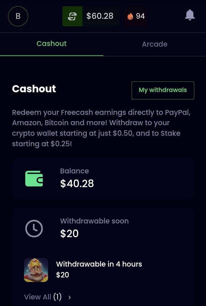 saintannic's tweet image. I've made $60.28.
I can withdraw it around noon.
I will be allowed to buy a $50 PayPal card to add to my PayPal account. It will be about $47 by the time everyone takes their fees.