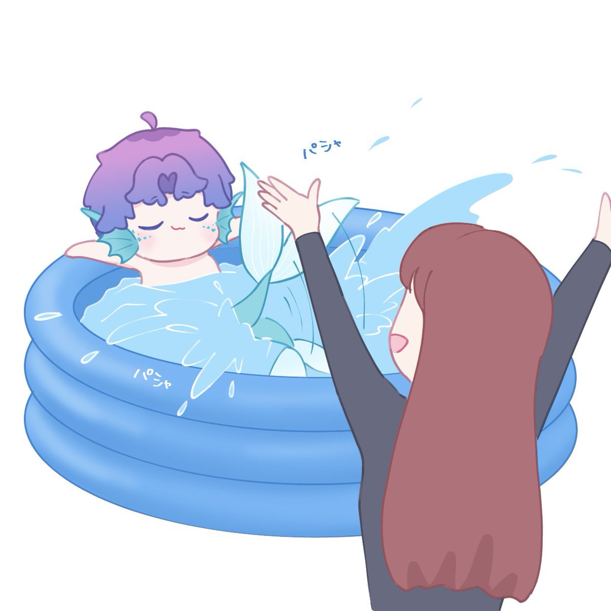 rumiru_oO's tweet image. 連日暑すぎるからホムホムに水かけてほしい🐬